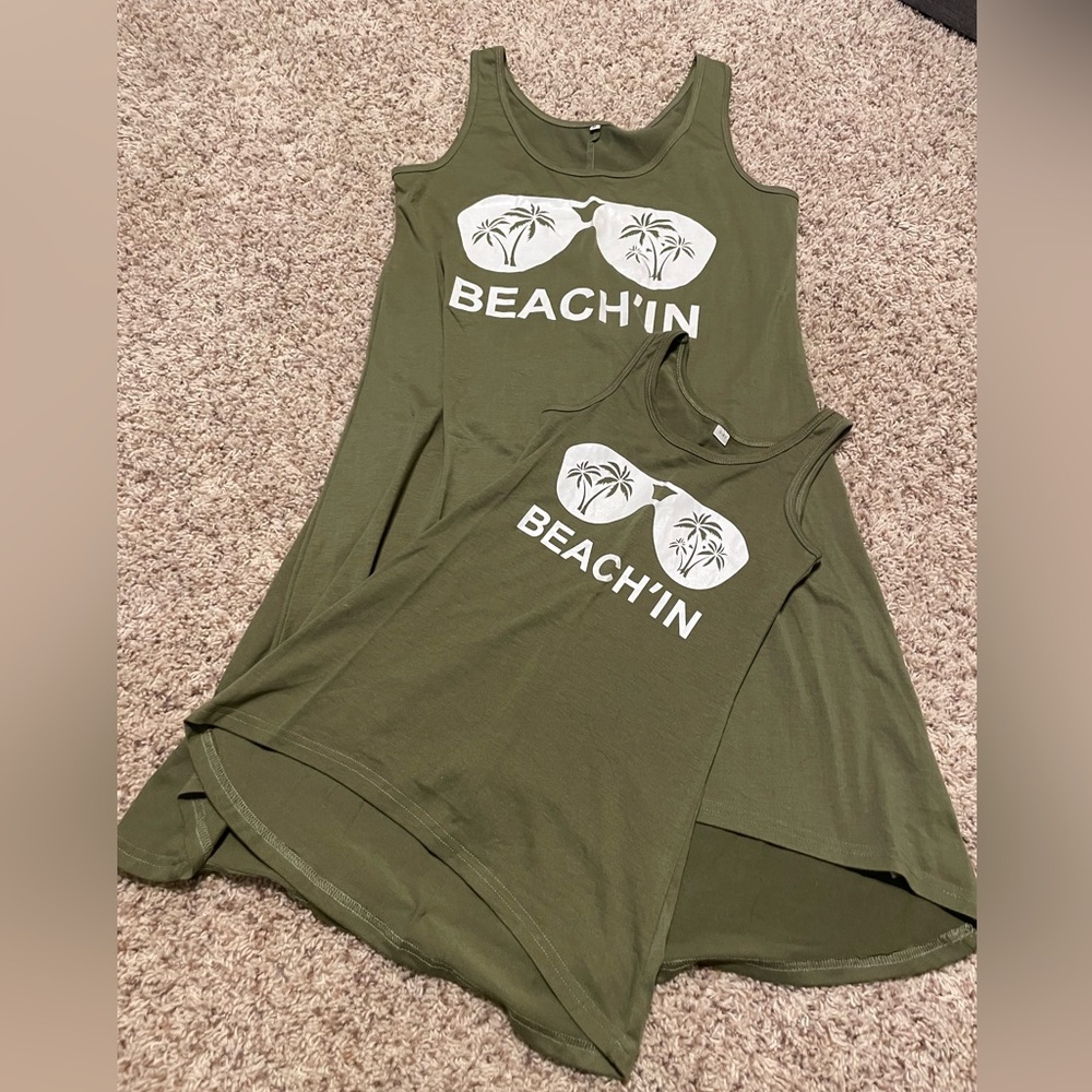 Mommy and me swim coverups Sz M and Sz 3-4